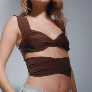 Urban outfitters wrap shirt PINK